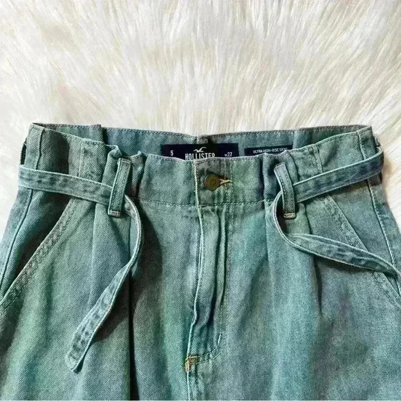 Hollister Paper Bag Waist Jean Skirt Ultra High Rise 27/5 - Picture 2 of 6